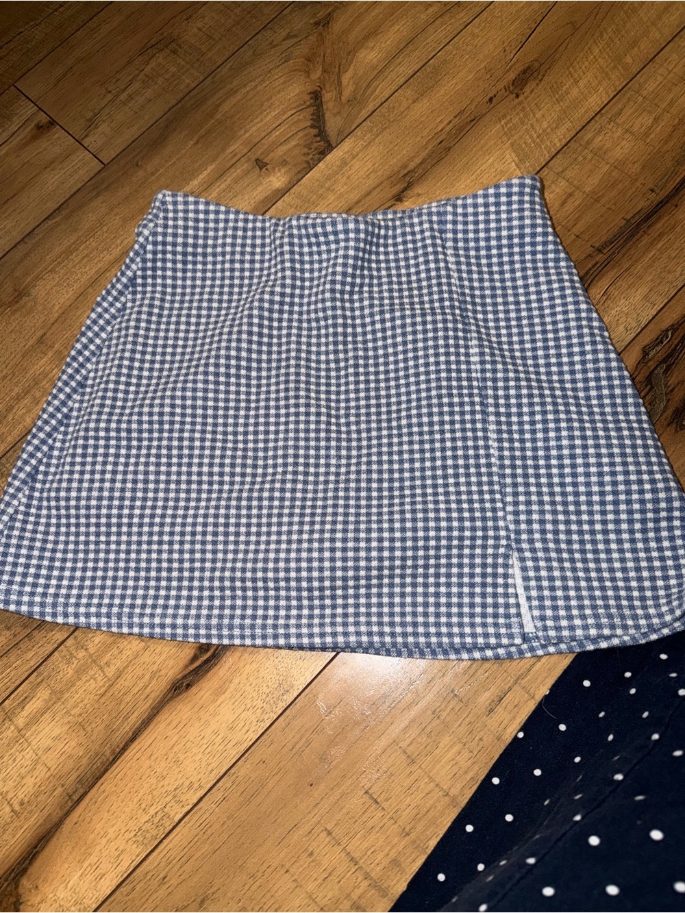 American Eagle Outfitters Blue Gingham Mini Skirt